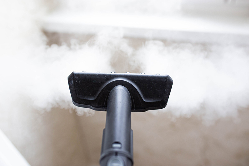 steam coming out of steam cleaner